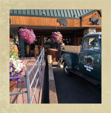 Old Truck in Front of a Black Bear Diner