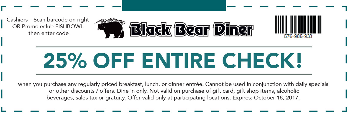 Thank You Coupon Offer Black Bear Diner