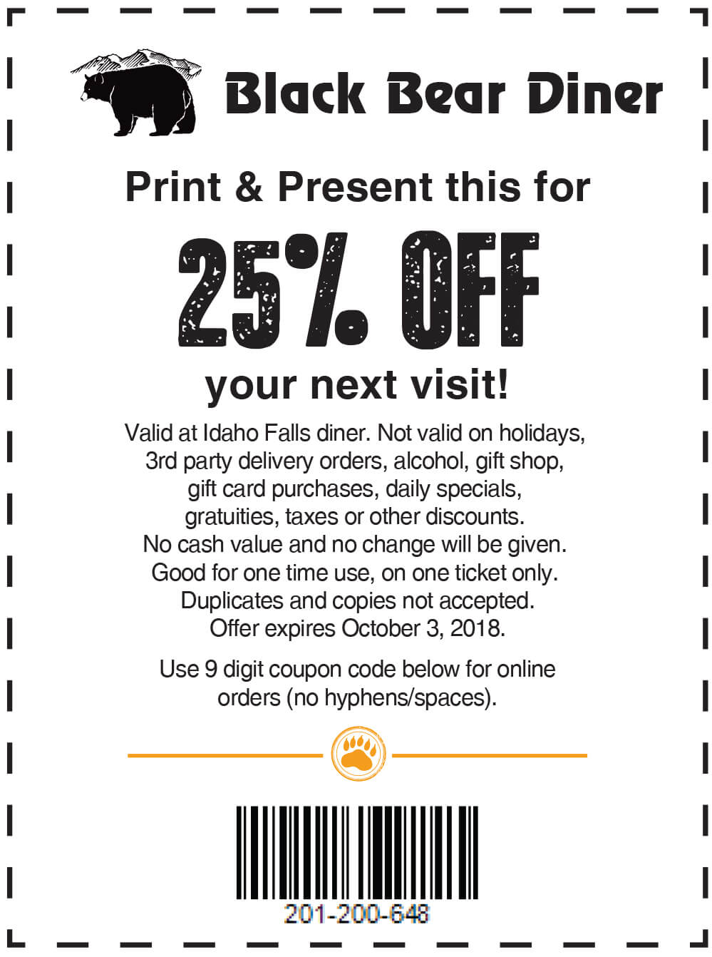 Idaho Falls e Target 25 Offer slicing offer